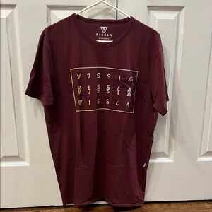 VISSLA Men's Burgundy Graphic Tee